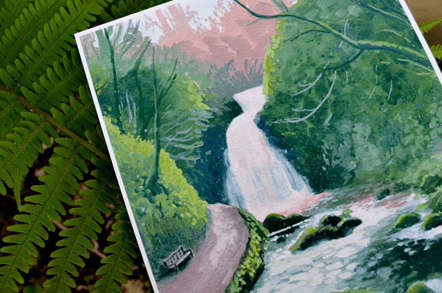 Spring at Gleno Waterfall | Print