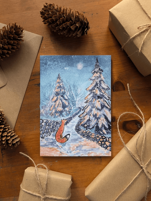 Christmas Fox Card