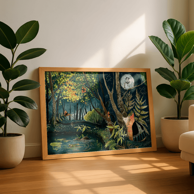 Hedgehog&#039;s Midnight Garden | Print